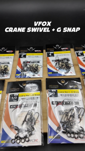 VFOX CRANE SWIVEL + G-SNAP Kekili Pancing Fishing Swivel Snap Accesorries Kili Kili Mancing