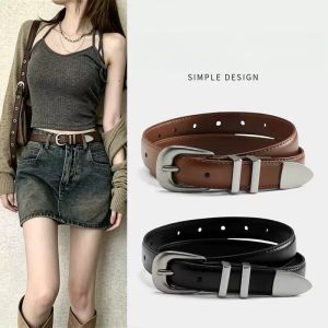 PH | Fashion Spring/Summer Women Men Solid Buckle Adjustable Belt Black