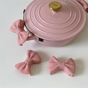 Cute Silicone Butterfly Knot Heat-Resistant Clamp Pot Lid Holder Kitchen Utensils Cooking Tools Small Goods Shop