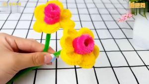 ลวดกำมะหยี่ DIY เซทลวดกำมะหยี่ 100pcs สร้างงานประดิษฐ์ เด็กทำงานฝีมือ