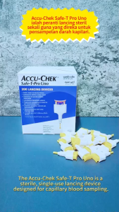 ACCU-CHEK Safe-T-Pro Uno Single-use Lancet Device safet safe t Sterile Jarum Individu Disposable