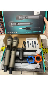 COMBO 2 MICRO Đa Năng SHURE V01 Pin Sạc Âm Thanh Chắc Vang Sáng Bắt Sóng Xa Sử Dụng Cho Loa Kéo Vang Amply