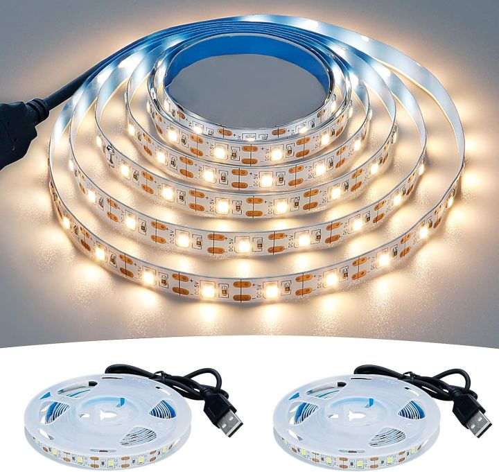 Đèn LED Dải USB 5V DC 2835 SMD Trắng, Trắng Ấm, Đèn Trang Trí Nền TV ...