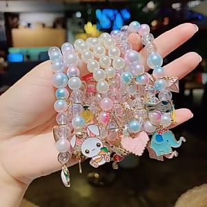 Vòng tay chuỗi pha lê lấp lánh vòng tay co dãn cho bé lắc tay bé gái phụ kiện trang sức hoạ tiết hoạt hình BPK015