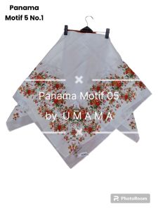 HIJAB SEGI EMPAT UMAMA PANAMA DESIGN MOTIF 05 / UMAMA SCRAF JILBAB SEGIEMPAT MODEL PANAMA MOTIF / UMAMA SQUARE HIJAB WANITA BAHAN POLY COTTON UKURAN 110 X 110 CM