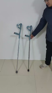 KKBB-ไม้ค้ำศอก ไม้เท้าขาเดียว อลูมิเนียม ปรับระดับความสูงได้ 10 ระดับ ด้ามจับ ABS ออกแบบตามหลักสรีรศาสตร์เพื่อความสบาย ปรับความสูงได้น้ำหนักเบาเป็นพิเศษ Forearm Walker Crutch Walking Mobility Aid Cane