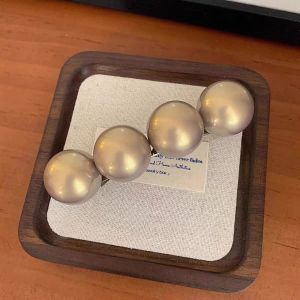 French Style Pearl Hair Clip Womens Half Updo Spring Clamp High-End Feeling Hair Accessories Fresh Style Creative Gift