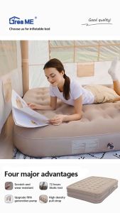 【10 Years Warranty】DreaME 25/40CM Thickness  Automatic inflatable mattress bed Foldable inflatable airbed Single/Queen/King Size Automatic inflatable mattress with Electric Pump Automatic Portable Foldable For Camping Tent sofa bed for kids