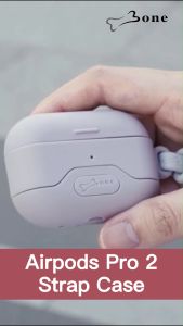 Ốp Bảo Vệ Tai Nghe AirPods Pro 2 Bone Thiết Kế Móc Treo Kèm Dây Buộc Chống Trầy Xước Chống Sốc Hoàn Hảo AirPods Pro 2 Strap Case