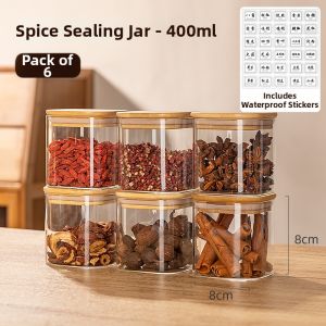 Sealed Spices Storage Jar Borosilicate Glass