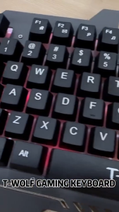 🇸🇬 LazMall > T-WOLF T16 Backlit Wired 104-Key Gaming Keyboard & Mouse with Ambient Light Gaming Keyboard