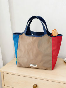 Durable Oxford Cloth Canvas Tote Bag Waterproof Work Lunch Bag Beach Picnic Bag Mommy Diaper Bag Large Capacity Soft Handbag