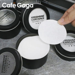 CafeGaGa Giấy Lọc Cà Phê 51mm 53mm 58mm Dùng Một Lần Thân Thiện Với Môi Trường Bột Gỗ Nguyên Espresso Portafilter Giỏ Lọc Nước Có Hộp Bảo Quản Barista Phụ Kiện