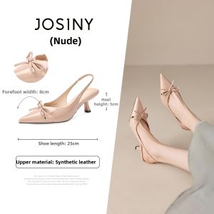 Josiny | French Style Peep Toe High Heels