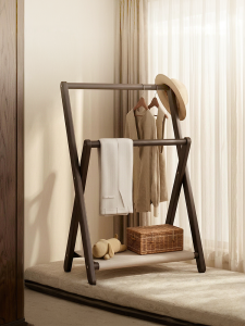 ZHUSHANXIA | Folding Standing Coat Rack