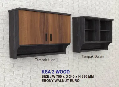 KSA Top Lemari Atas Dinding Gantung Kitchen Set Rak Dapur Lemari Atas Minimalis - Lunora