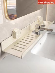 evesigar | No Drill Suction Wall Mount Bathroom Storage Rack