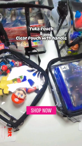 KIT Clear Pouch w/ Handle Multi-Purpose Pouch Headset Pouch Charger Pouch Toiletry Pouch