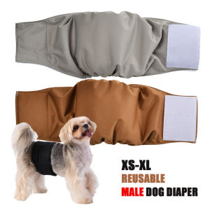 Washable Male Dog Cloth Diaper Reusable Pet Sanitary Pants High Absorbent Leak Proof Nappy Belly Band Wrap for Small Medium Dogs
