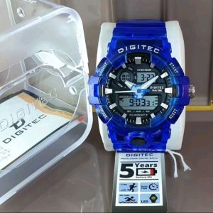 Jam Tangan Pria Digitec 3112 Dual Time Original Rubber