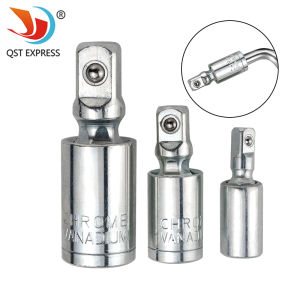 Universal Joint Sleeve 360-Degree Rotation Adapter Connector Silver 1/4 3/8 1/1 - New Type for Smooth Connection
