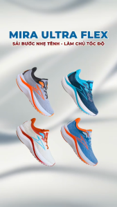 Giày thể thao giày chạy bộ Mira Ultra Flex đế eva nhẹ êm cao cấp Merci sport