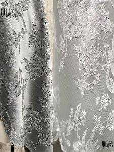 ผ้าปักลายดอกกุหลาบ 3 มิติ ผ้าปักลายดอกกุหลาบสไตล์ย้อนยุค ผ้าสำหรับออกแบบเสื้อผ้า ผ้าสำหรับตกแต่งบ้าน สไตล์จีนใหม่