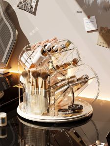 MEIZHUFU | Premium Rotating Cosmetics Storage Organizer
