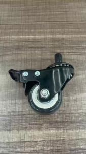 IRIN | PO-27 Black Caster Wheel Upright Piano Vertical Caster Nylon ABS Brake Structure Wear Resistance for Piano Position Movement
