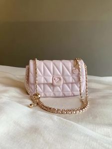Chio’2nd | Creamy Souffle Square New Fashion Chain Shoulder and Crossbody Bag
