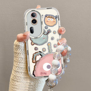Cute Cartoon Coal Ball Phone Case for OPPO Reno11 Reno12/13 pro Womens New Style K9 High-End Feeling Find X8 Lanyard Bracelet X7 Full Cover Anti-Fall Protective Case