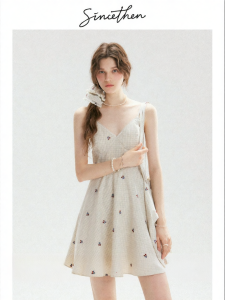 since then | French Style Floral Mini Dress for Petite Women Summer