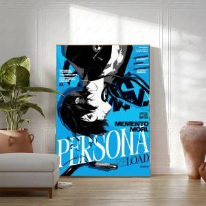 Bandai | Classic Game P-PersonaS 5 Poster Removable Wall Sticker Self Adhesive Art Mural Home Office Living Room Dining Room Wall Decor