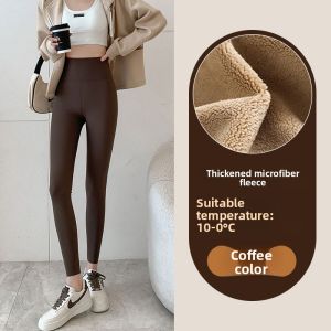 miiow | Cat Shark Fitness Pants Womens Winter Thickened Fleece Brown Yoga Bottoms Butt Lifting Trousers New 2025 Online Exclusive