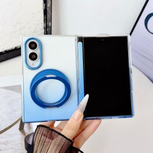 For Magsafe 360 Rotating Bracket Magnetic Case for Samsung Galaxy Z Fold8 Ultra ZFold7 Z Fold 6 5 Gradient Transparent PC Cover