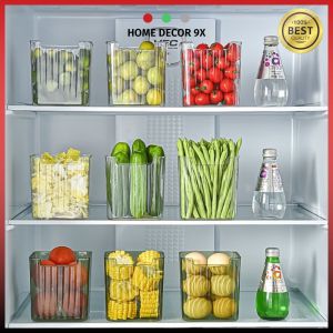 Khay Đựng Đồ Tủ Lạnh Hộp Để Hành Tỏi Bảo Quản Thực Phẩm Nhựa PET Cao Cấp