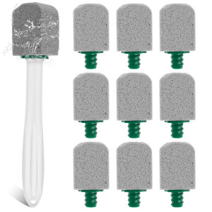 10/20Pcs Pumice Stone Toilet Brush Tile Sink Limescale Rust Stain Remove Cleaning Tools with 1 Handle Seat Toilet Washing Tools