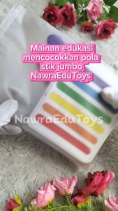 MENCOCOKKAN POLA STIK ES KRIM JUMBO montessori stick pattern permainan edukasi