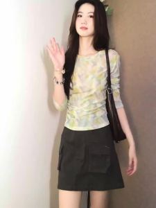 Toyouth | Fitted Slim Montagnard Nomadic Print See-Through Tee Shirt