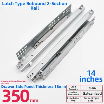 Undermount Cabinet Drawer Slide Two Section Buffer Rebound