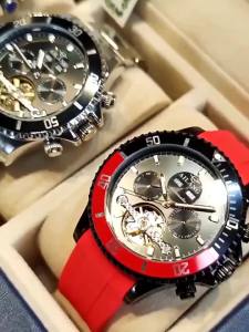 AILANG | AILANG AL-8202 Luxury Men Automatic Mechanical Watch Skeleton Dial with Decorative Tourbillon Stainless Steel Bracelet Wristwa