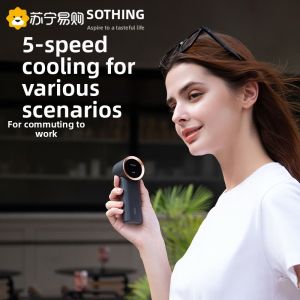 SOTHING | Portable Mini Handheld Fan Ultra Quiet Turbocharged Rechargeable Small Fan High Wind Power Plastic USB Digital Accessories