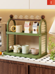 MENGBINFEN | High Aesthetic Retro Multi-layer Mug and Glass Organization Rack