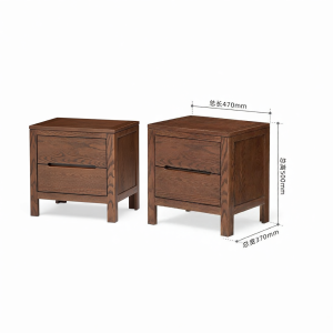 YUANSHI YUANSU | Modern Simple Nordic Style Solid Wood Bedside Cabinet Storage