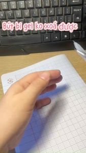 Combo 50c bút bi gel mực đều nét chữ đẹp màu xanh đen ngòi kim 0.5mm-VPP Trường Anh