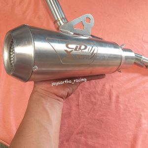 silencer knalpot cld x monster universal sarteng inlet 50mm suara gahar knalpot racing cld x monster silencer only