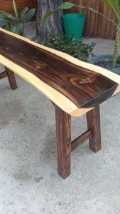 ม้านั่งไม้พฤกษ์ท็อปแผ่นเดียว ม้านั่งสนาม ม้านั่งยาว ม้านั่งไม้ เก้าอี้ไม้ เก้าอี้ยาว ม้านั่งกลางแจ้ง เก้าอี้สนาม ม้านั่งไม้ Bench Chair Wood