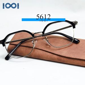 IOOI Eyewear - Kacamata Bulat TR90 Lensa Anti Radiasi Blueray Photocromic Wanita 5612