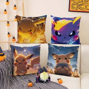 Bandai | Pokemon Palkia Anime Plush Pillow Cover Soft Short Plush Cushion Cover For Sofa Bedroom Living Room Home Decor Gift