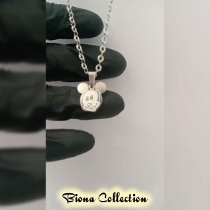 Best Seller!! 3 Model Kalung Anak Karakter Titanium Nuri Kaca Motif Silver Anti Karat Tidak Luntur Model Sepanjang Masa dan Terlaris Kalung Titanium Anak Terbaru